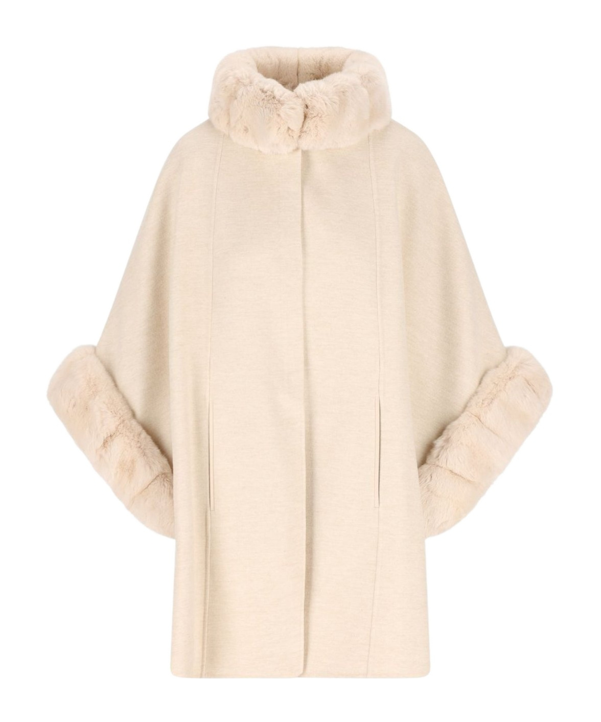 Loro Piana Salzburg Fur-trimmed Cape In Pink