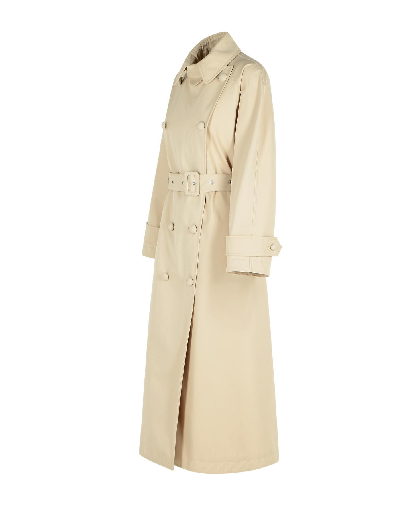Dolce & Gabbana 'over' Beige Polyester Blend Trench Coat In Nude