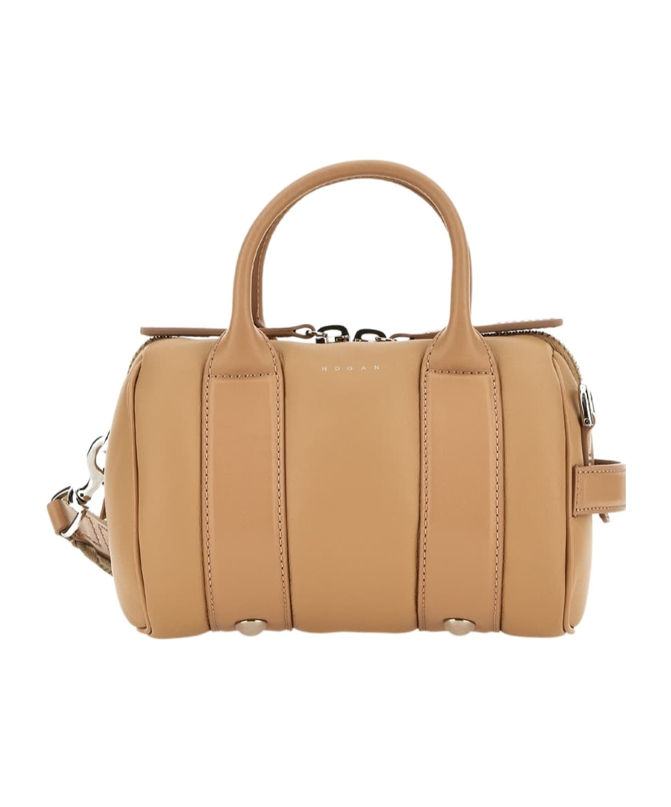 Hogan Bam Bam Bowling Bag Mini In Nude