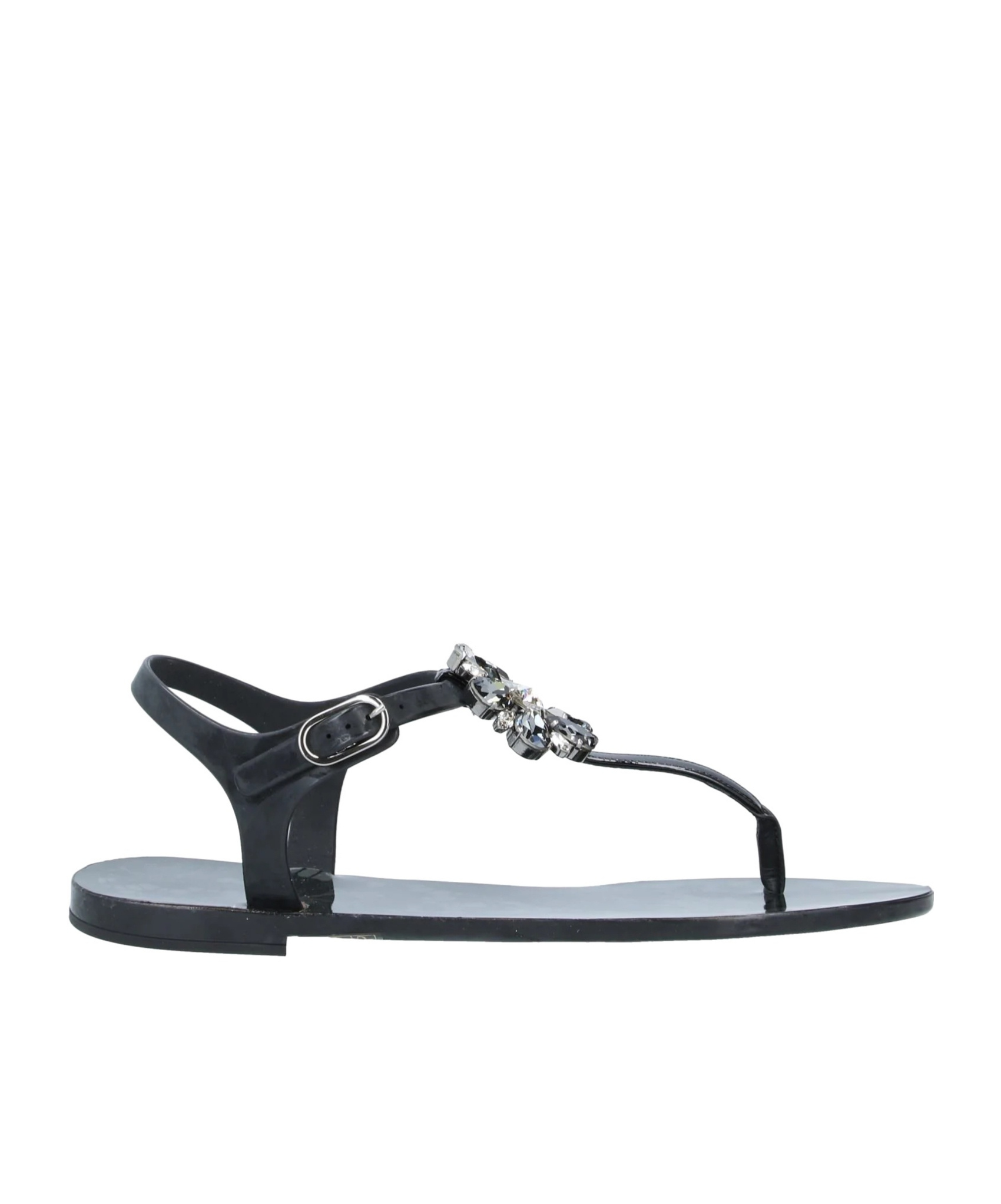 Dolce & Gabbana Solid Color Flip Flops In Black