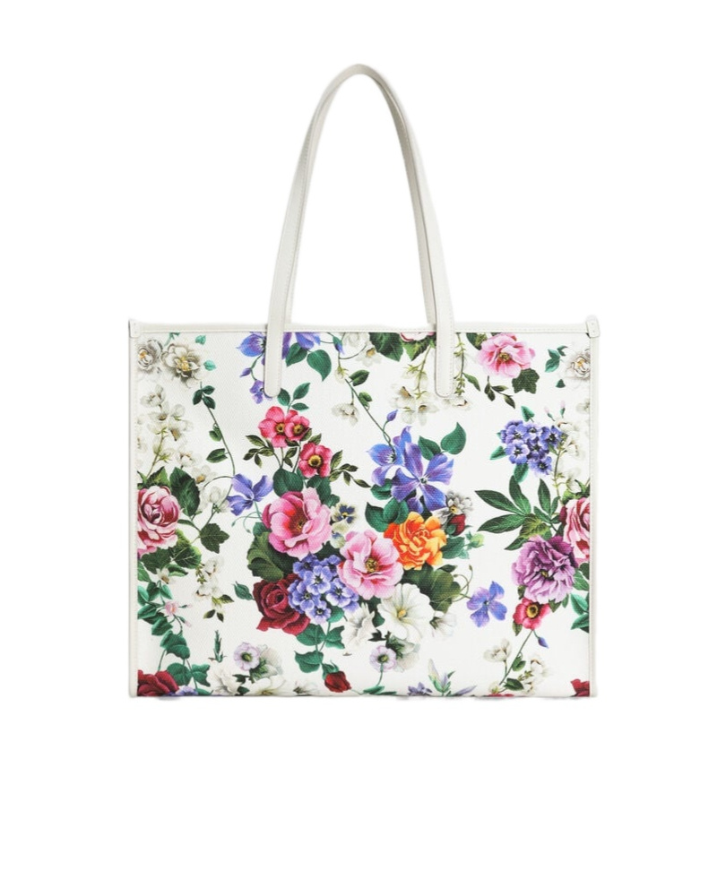 Dolce & Gabbana Shopping Canvas Handbag In White
