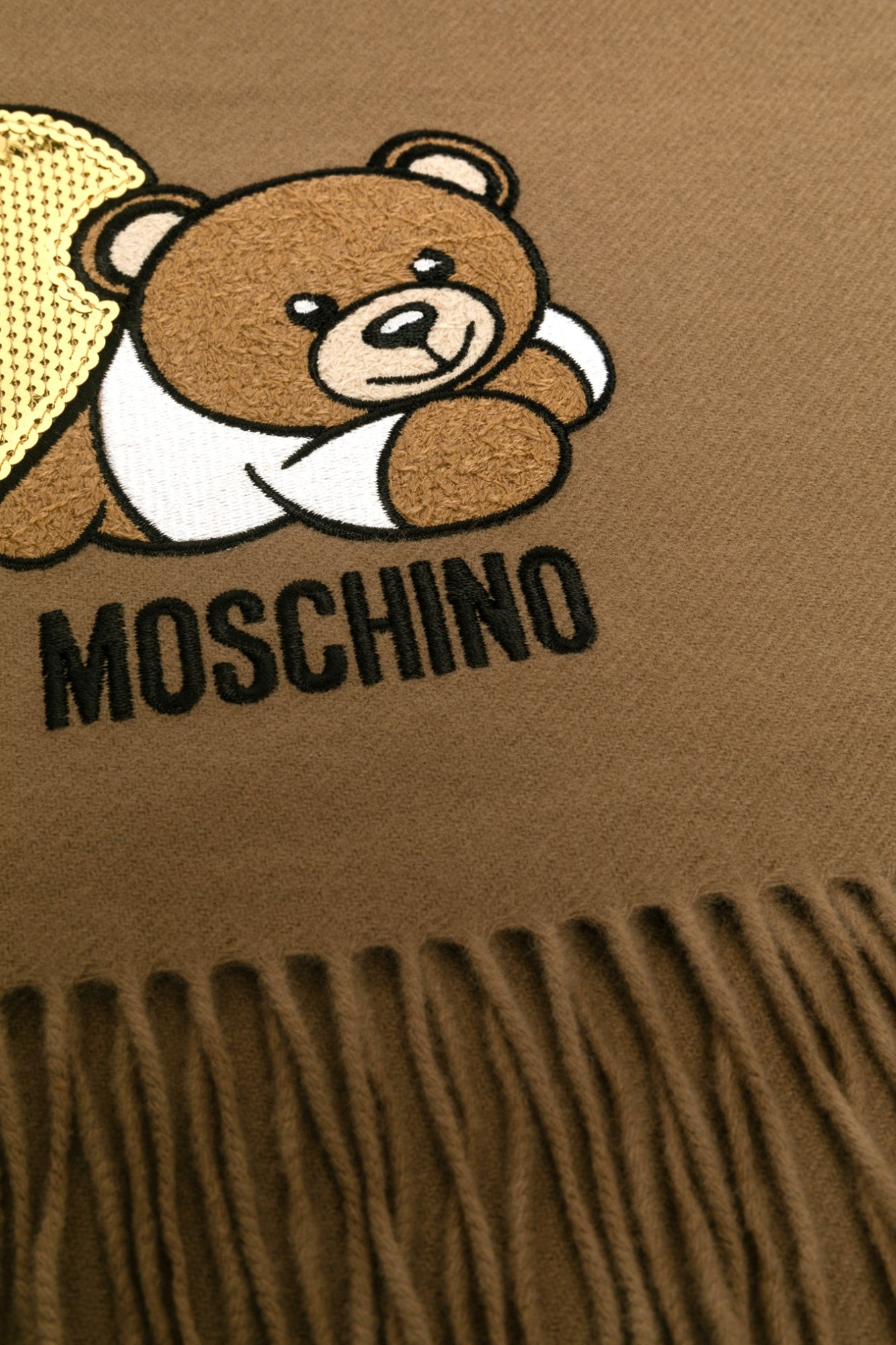 Moschino Wool Scarf In Green