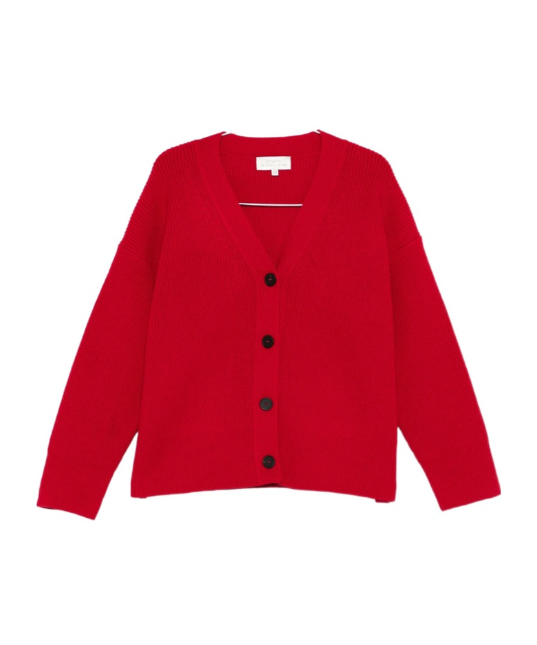 Studio Nicholson Merino Wool Cardigan In Red