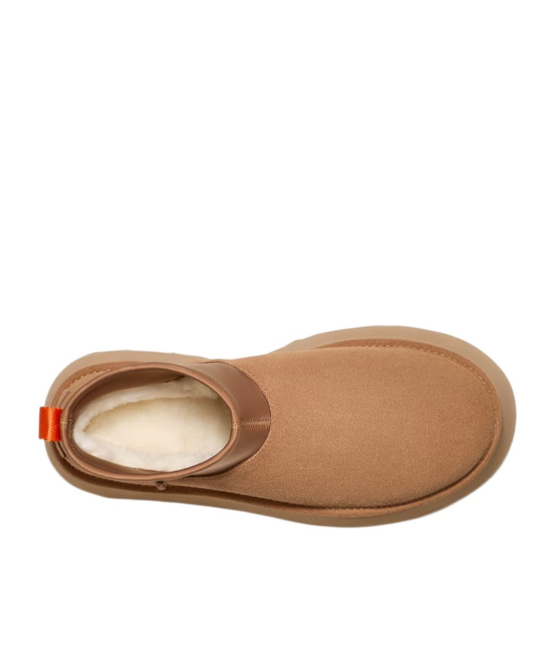 Ugg Biscuit Suede Classic Mini Dipper Ankle Boots In Chestnut