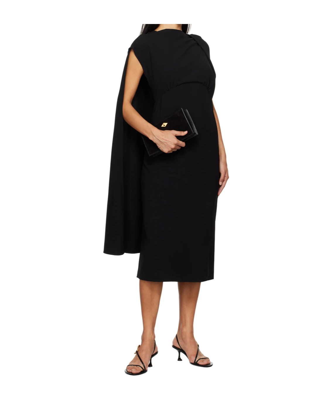 Proenza Schouler Mid-length Dress With Pleated Details In Black
