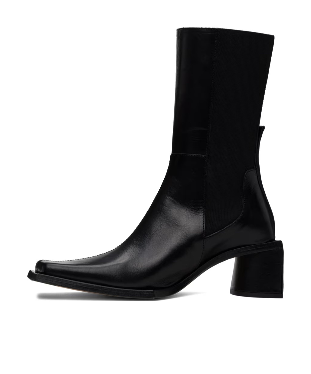 Shop Miista Minnie Short Square Toed Boots In Black