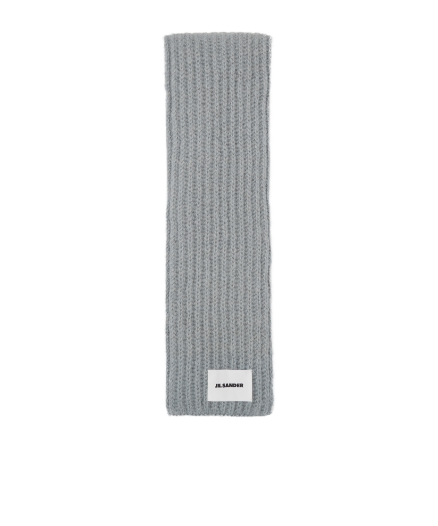 Jil Sander Rib Knitted Scarf In Gray