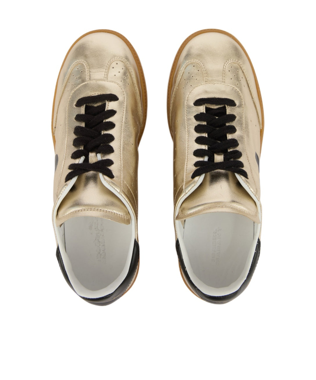 Isabel Marant Shiny Leather Kaycee Sneakers In Nude
