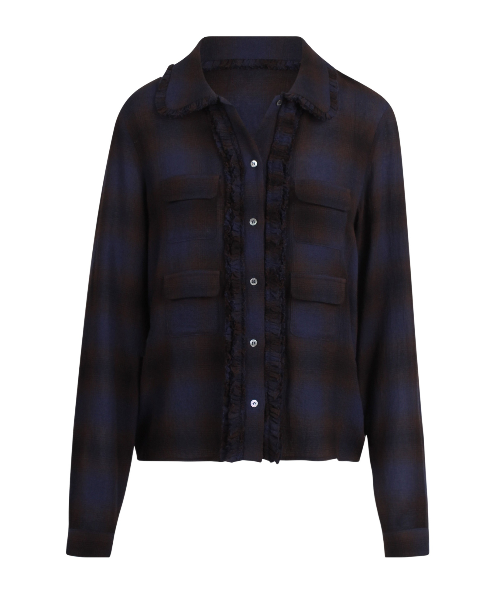N°21 Check-pattern Shirt In Black