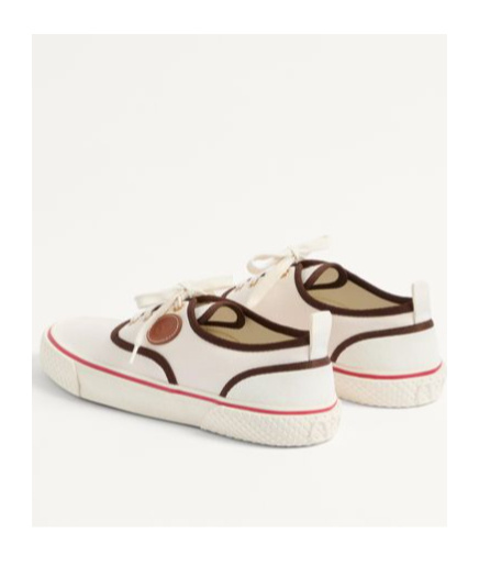 Valentino Nojoke Canvas Sneakers With Contrasting Profiles In White