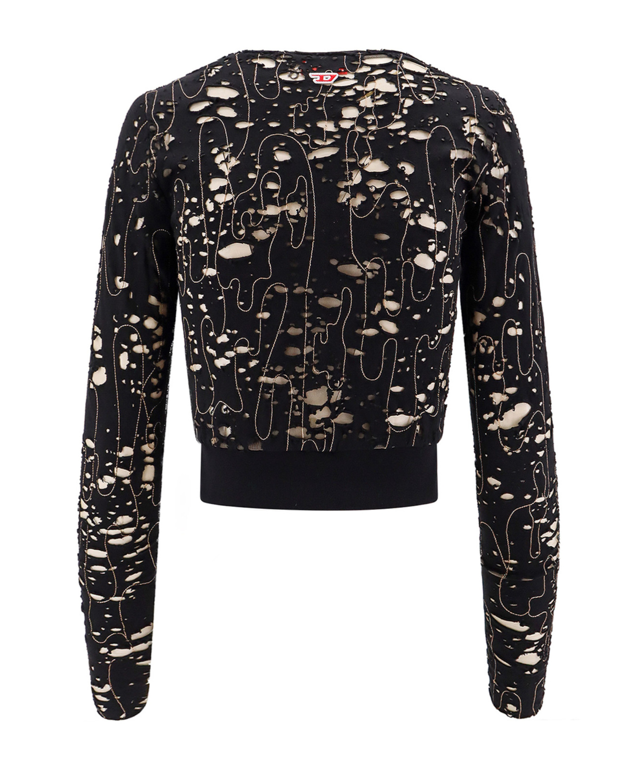 Diesel T-simonne-dev Cropped Top In Black