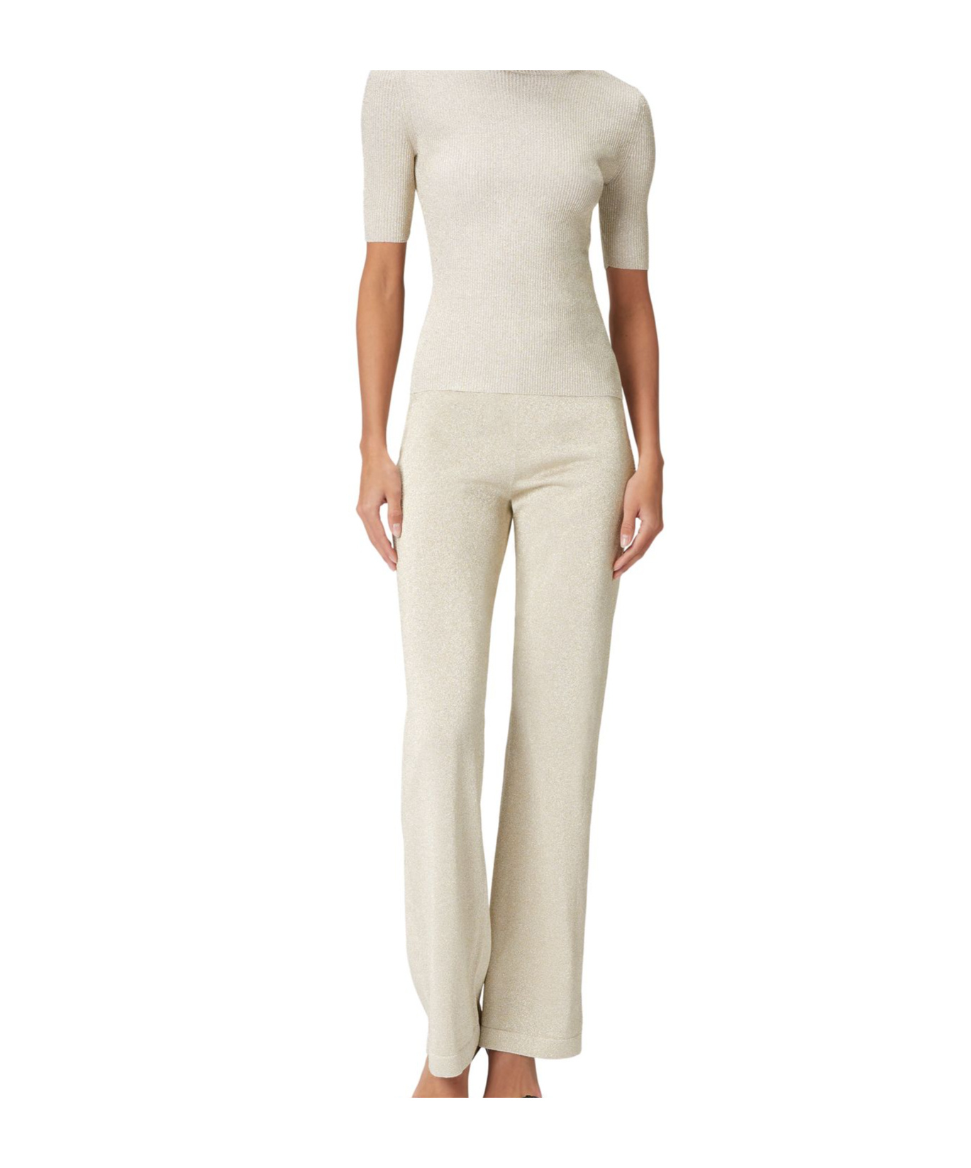 Missoni Elastic Waist Casual Pants In Neutral