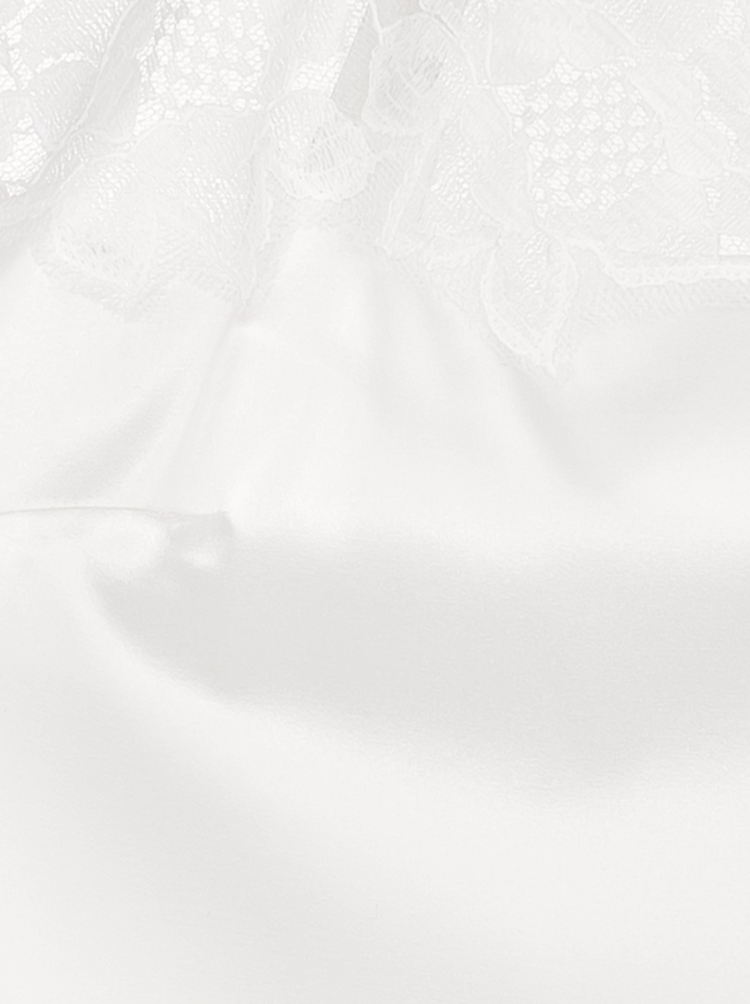Dolce & Gabbana Satin Lingerie Top With Lace In White