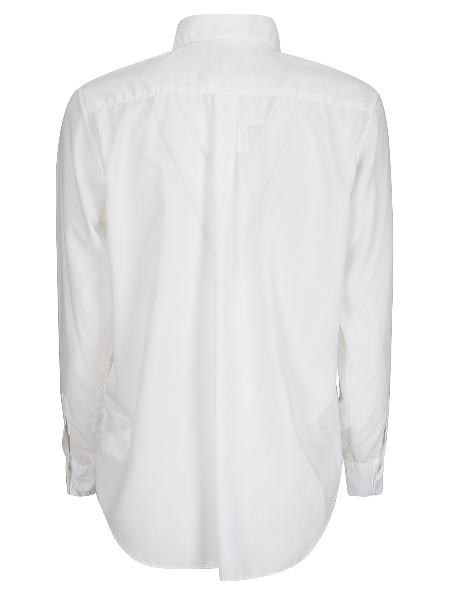 Comme Des Garçons Tailored Fit Blouse With Button-down Front And Long Sleeves In White