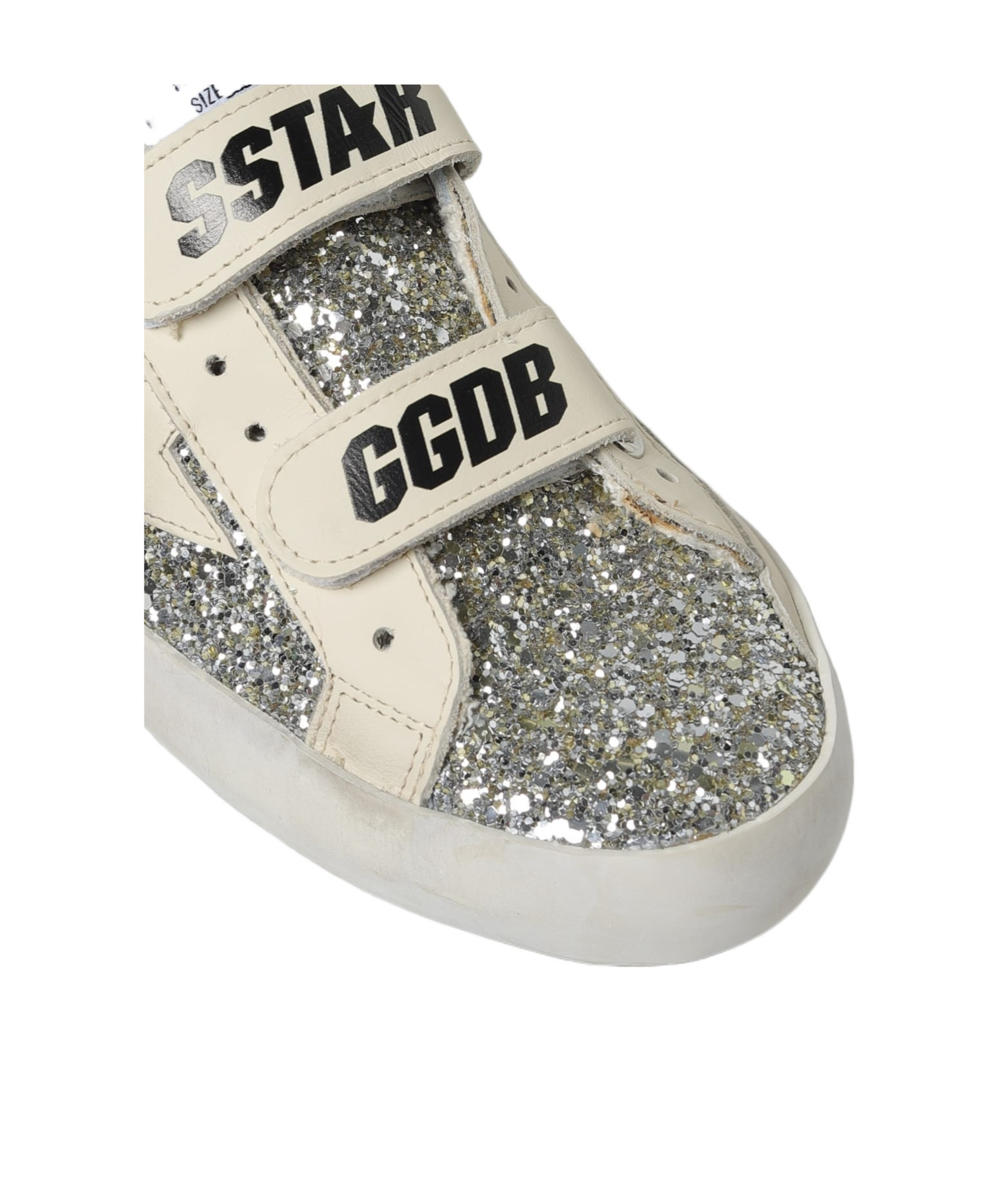Golden Goose Boys Gold Kids Old School Glitter-embellished Leather Low-top Trainers 9-12 Years In Gray