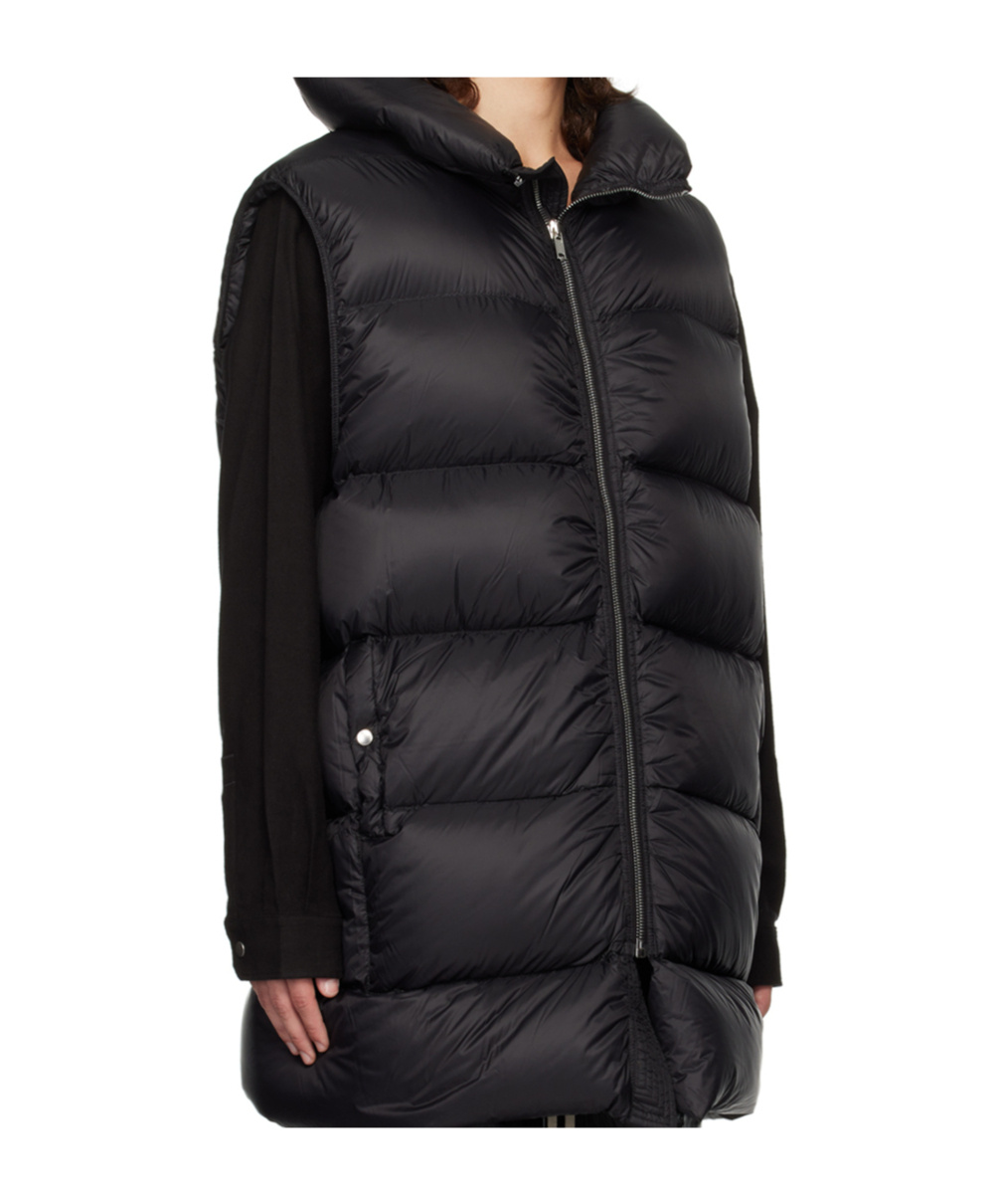 Rick Owens Black Porterville Flight Down Vest In Black