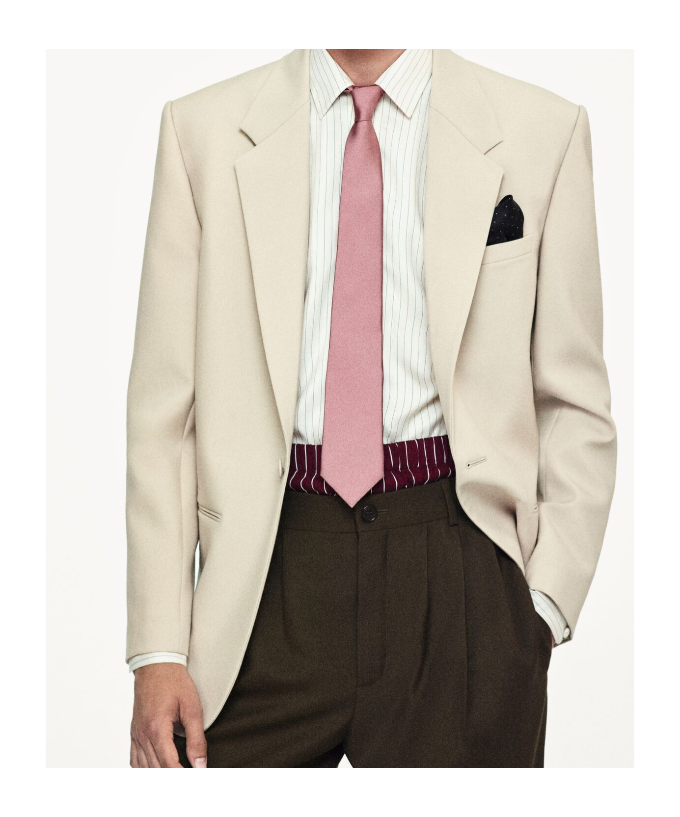 Saint Laurent Wool Gabardine Slacks In Green