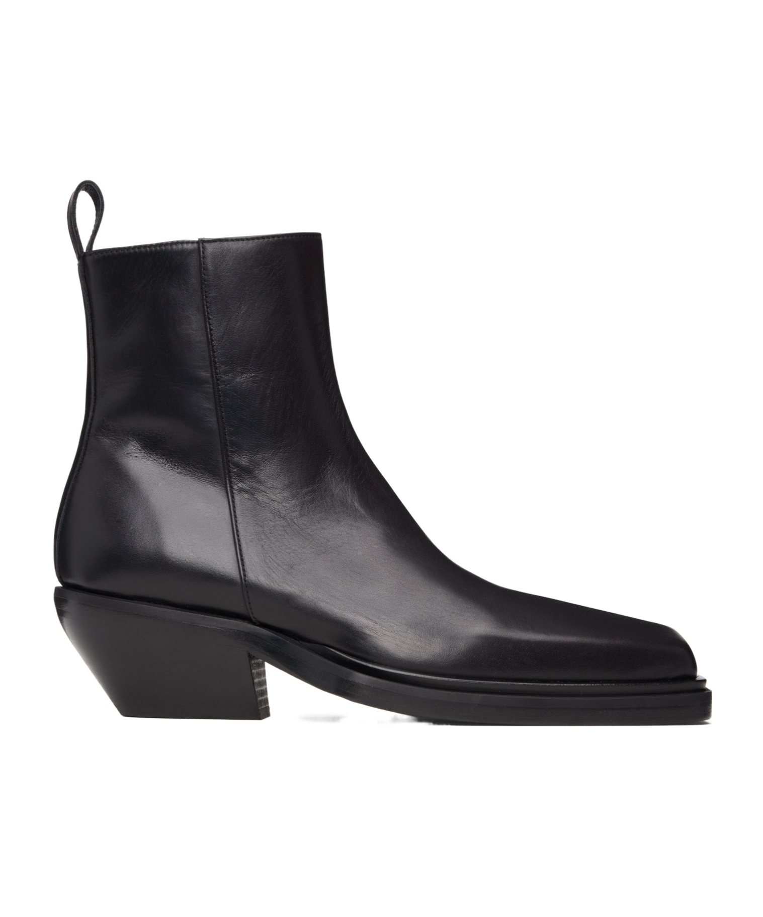 Egonlab Square Toe Ankle Boots In Black