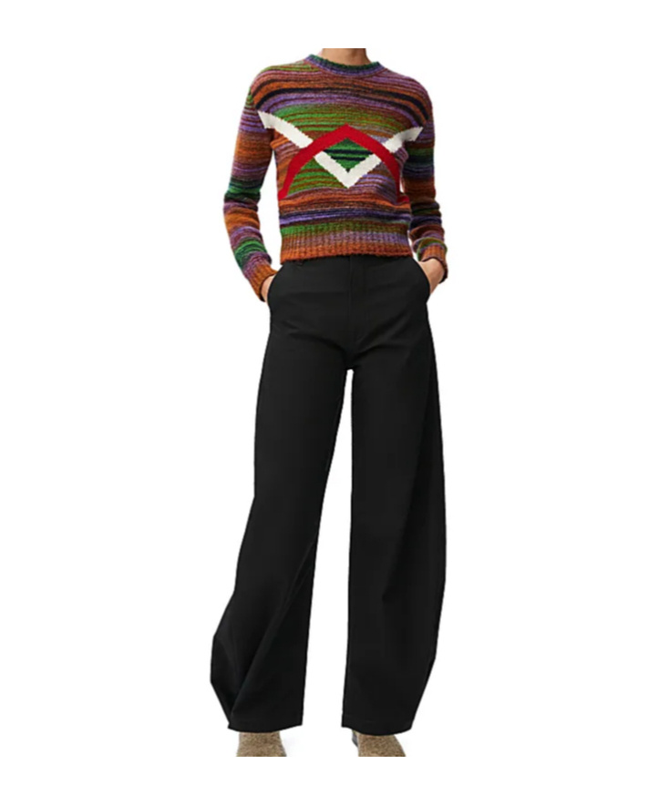 Shop Loewe Anagram-patch Sweater In Multicolor