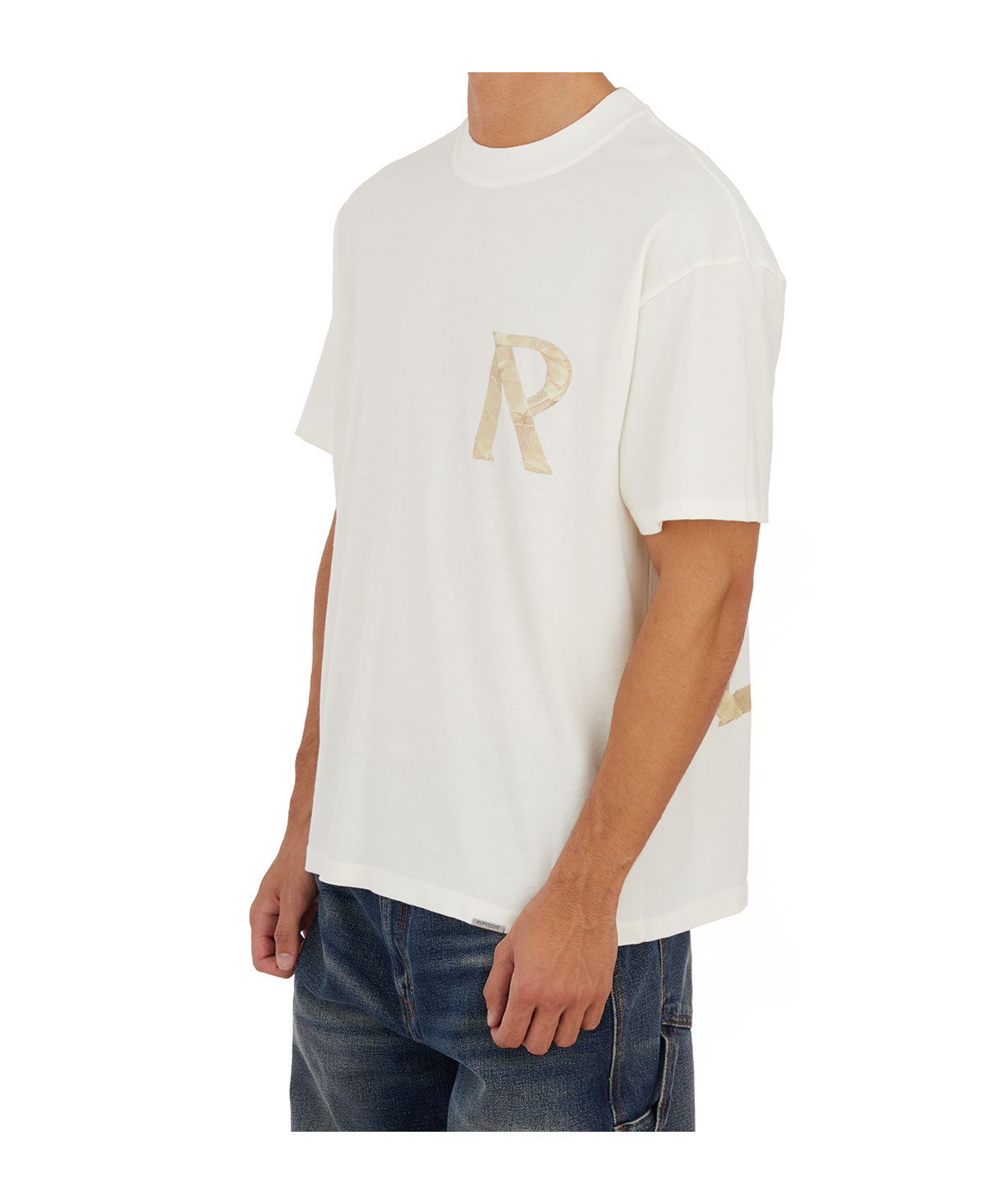 Represent Tape-detail T-shirt In White