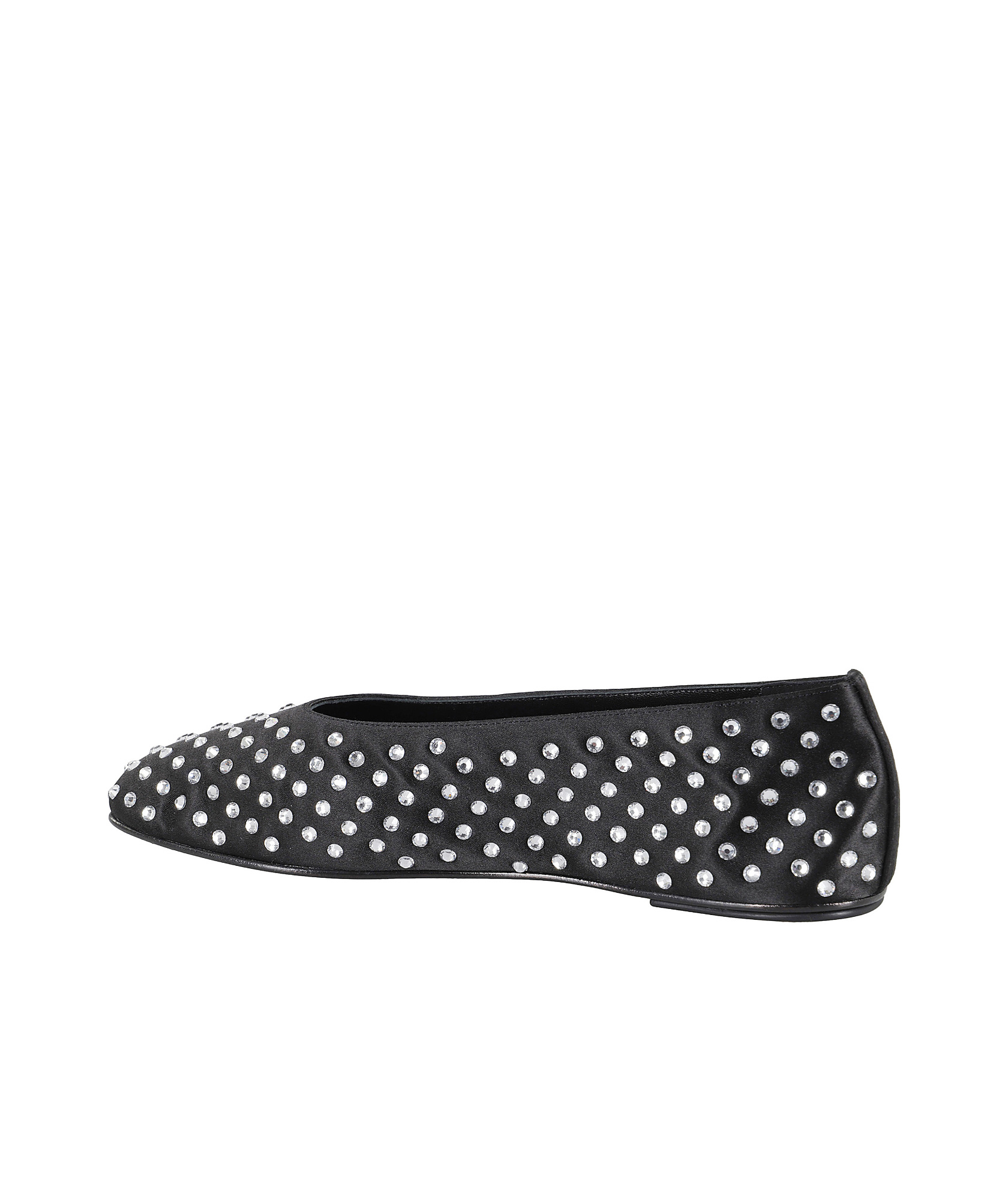 Magda Butrym Black Satin Ballerinas In Black