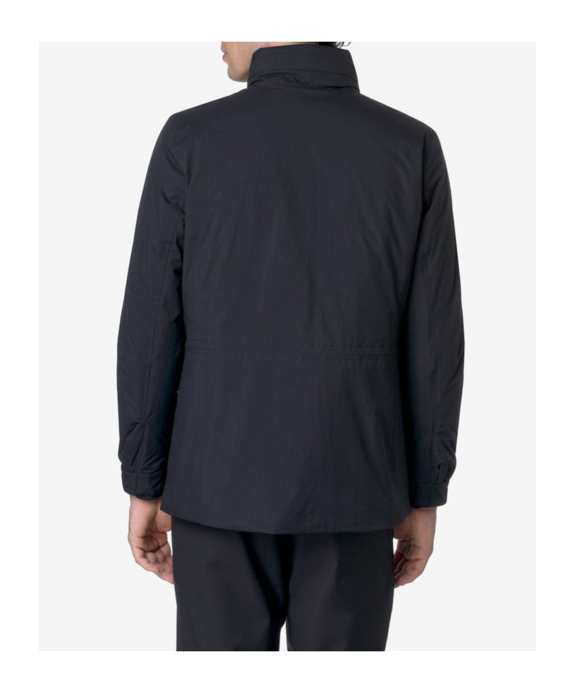K-way Four Pocket High Collar Jacket In Black