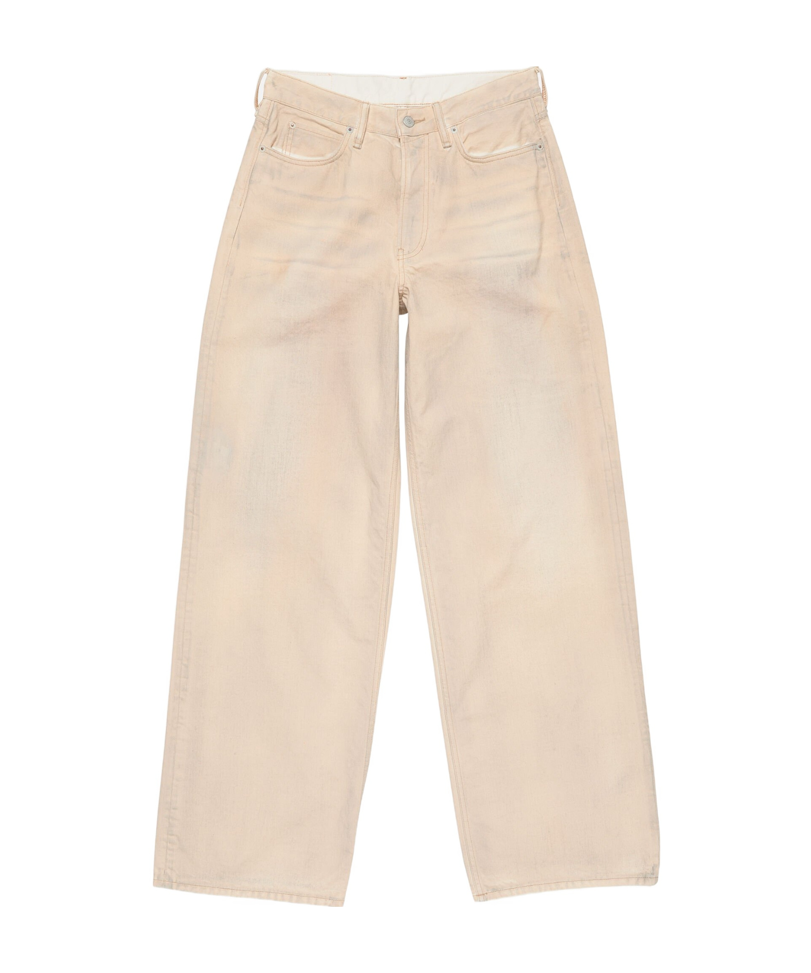 Acne Studios Denim Trousers With Belt Loops In Pink