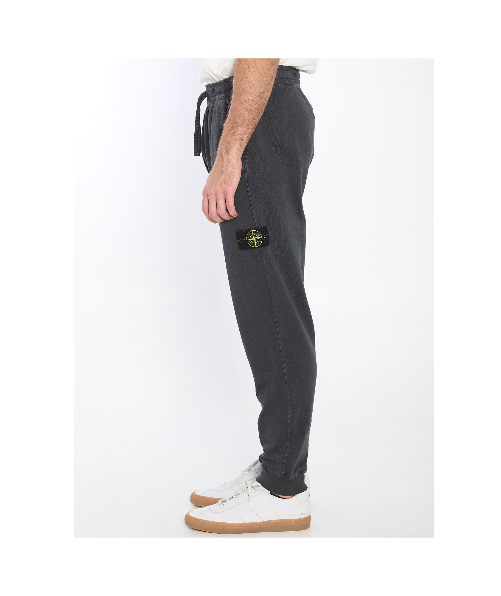 Stone Island Felpa Regular Fit Sweatpants In Black