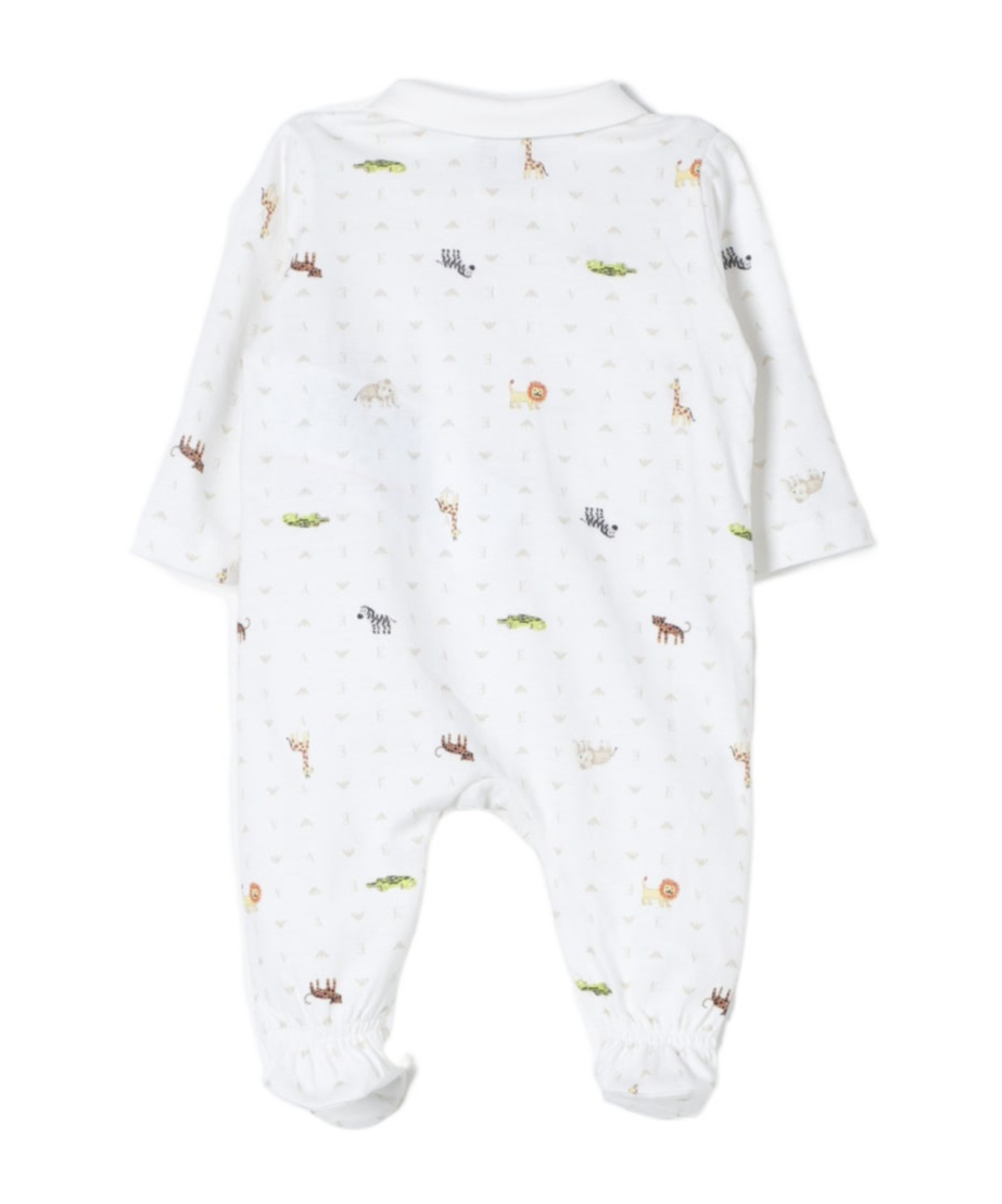 Emporio Armani Long-sleeved Jumpsuit In White