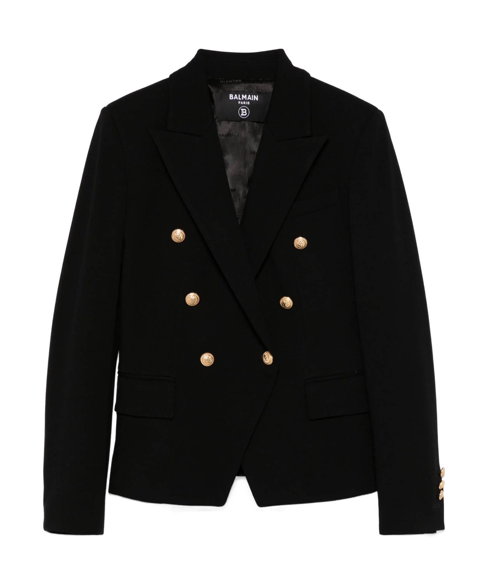 Balmain Long Sleeve Blazer In Black