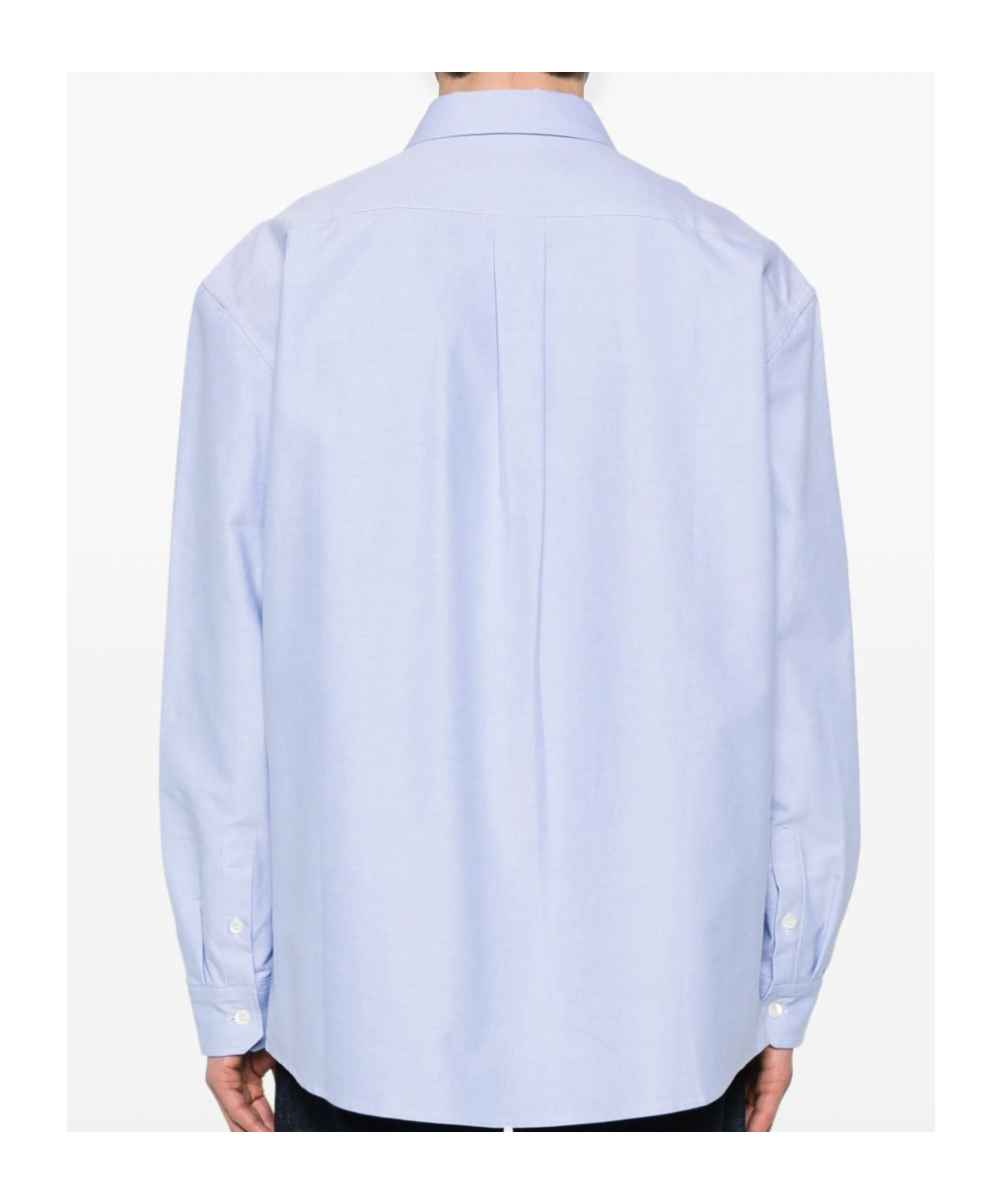 Marni Logo-embroidered Shirt In Blue