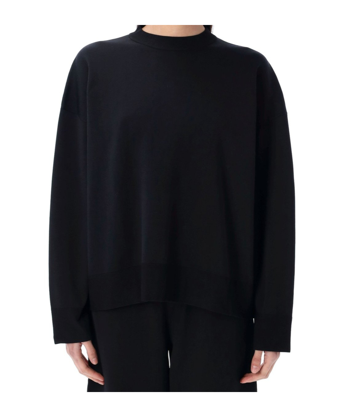 Shop Studio Nicholson Idro Crewneck Sweatshirt In Dark Navy