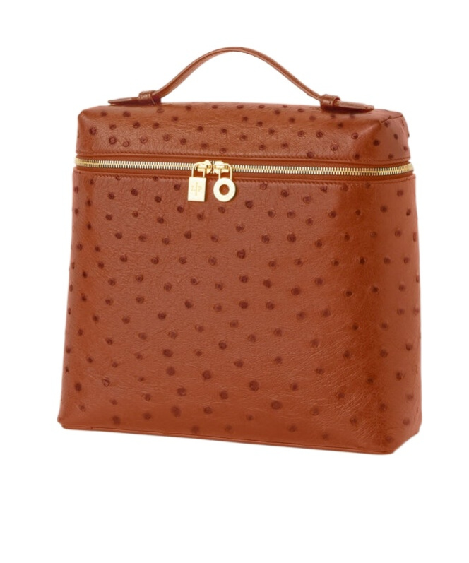 Loro Piana Signature Extra Pocket Backpack In Cognac/sun Gold