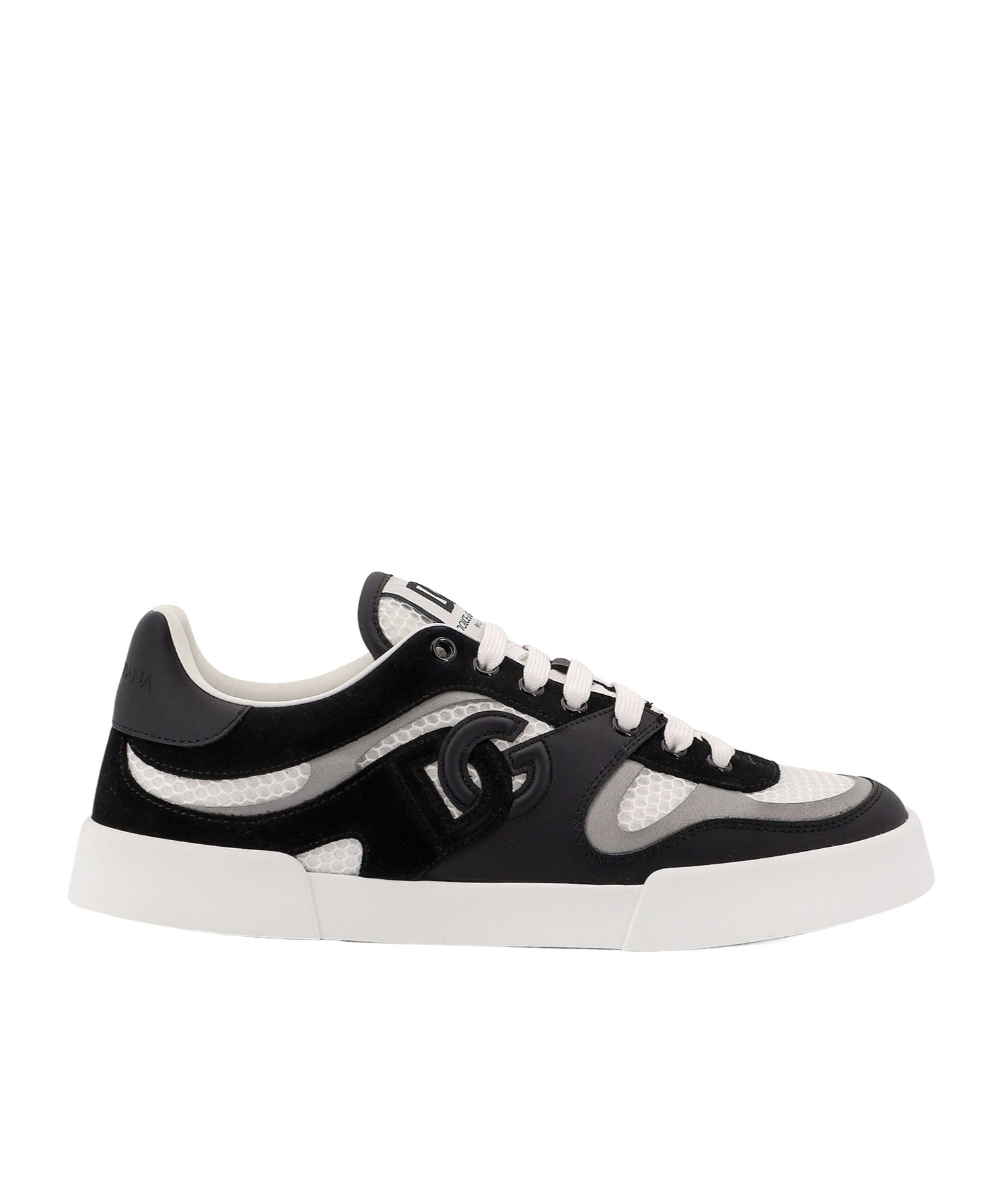 Dolce & Gabbana Round Head Low-cut Sneakers In Black