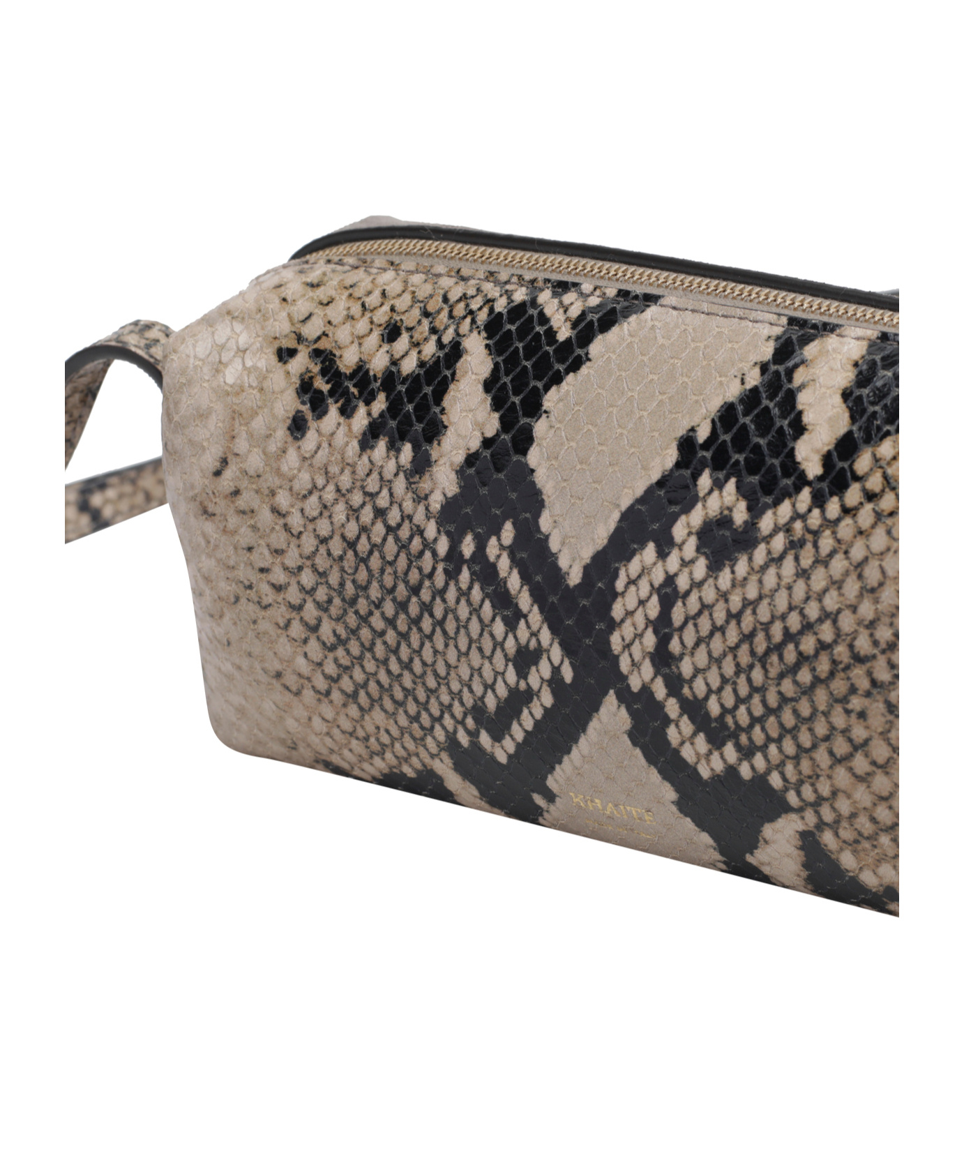 Khaite Mini Kye Python-print Mini Shoulder Bag In Brown
