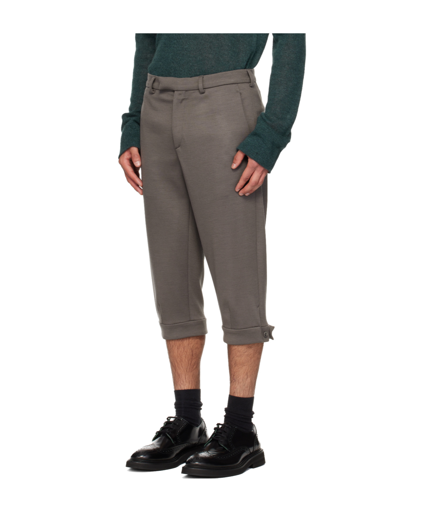 Rier Gray Knickerbocker Shorts In Gray