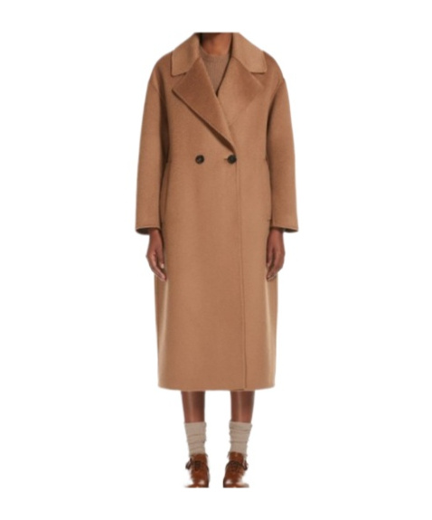 Max Mara Long-sleeved Coat In Brown