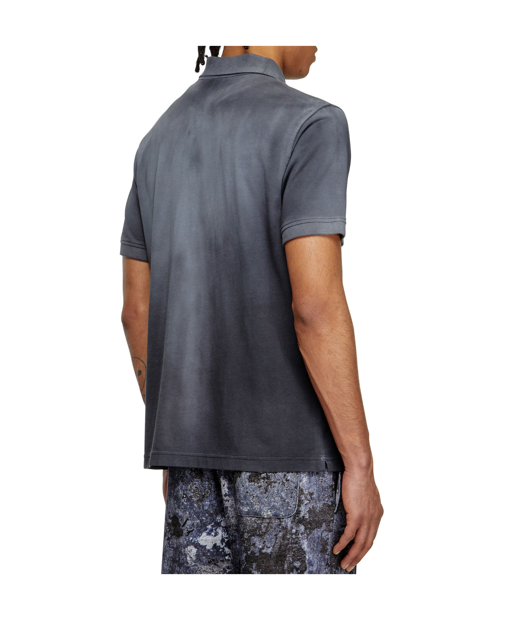 Diesel Short-sleeved Polo Shirt In Black