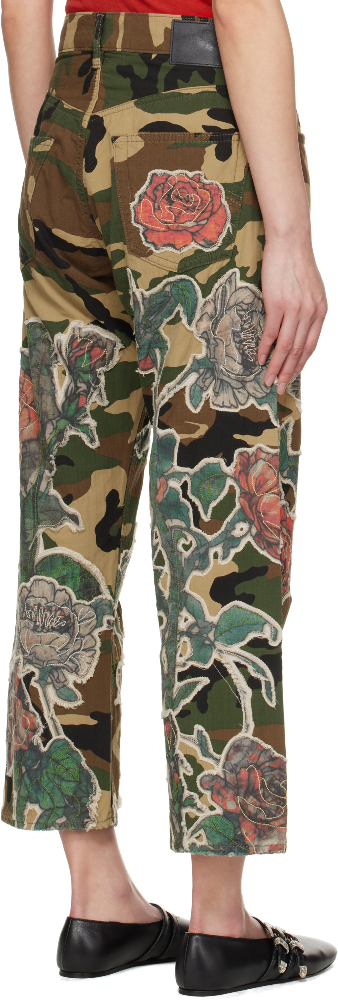 R13 Camo Patchwork Utility Pants In Khaki