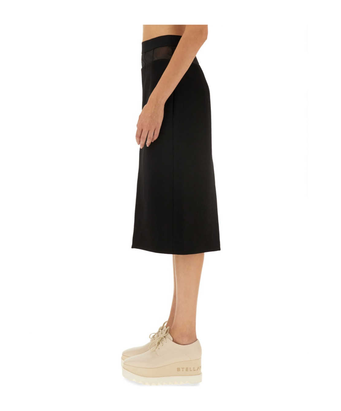 Stella Mccartney Midi Skirt In Black