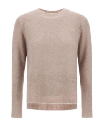 Herno Round-neck Sweater In Brown