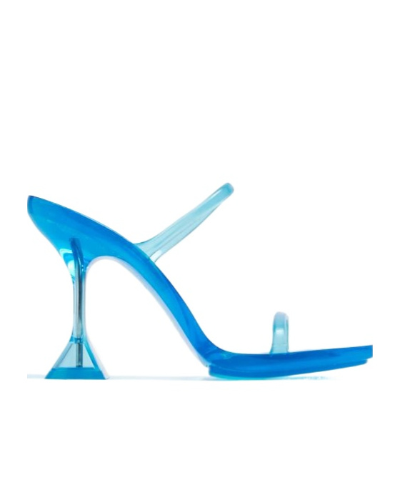 Amina Muaddi Square Toe High Heel Sandals