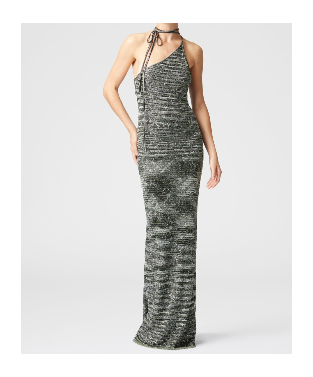 Missoni Slub-knit Maxi Dress In Gray