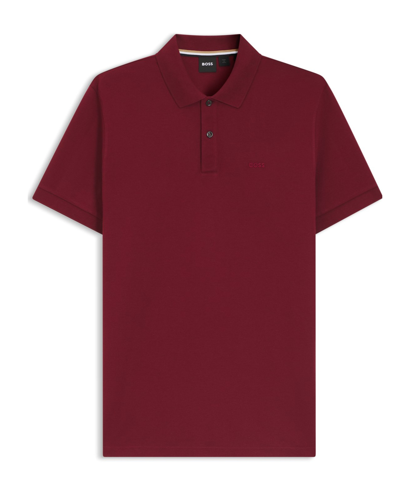Hugo Boss Logo-embroidered Polo Shirt In Red