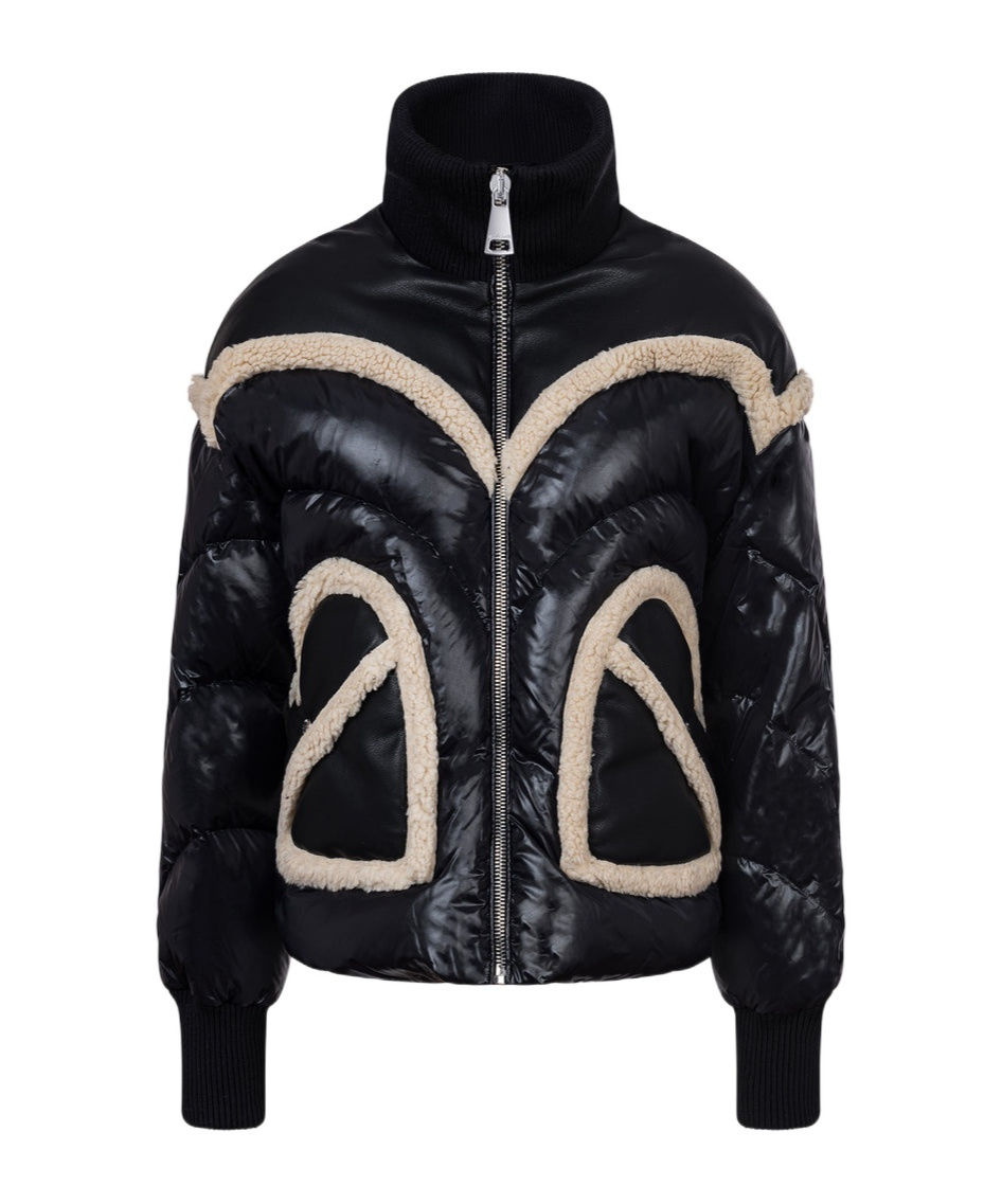 Khrisjoy Black Nylon Corazon Down Jacket In Black