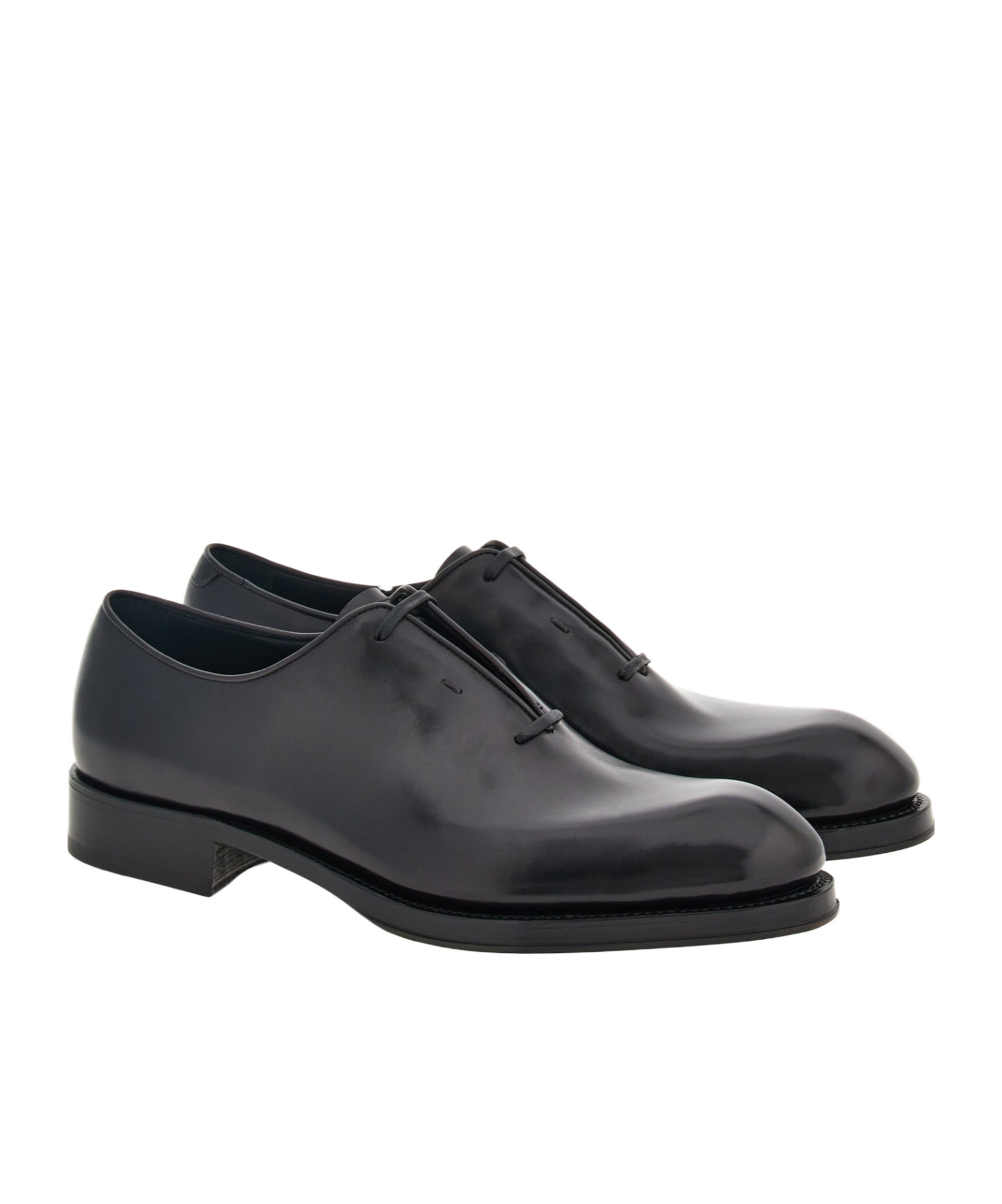 Ferragamo Tramezza Oxford With Covered Laces In Black