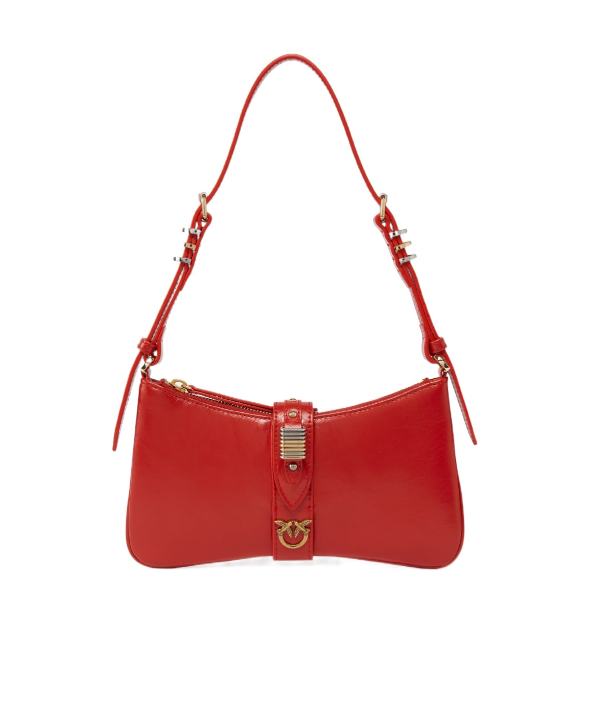 PINKO SMALL ELONGATED AND MOULDED SHOULDER BAG WITH ROUNDED CORNERS,
