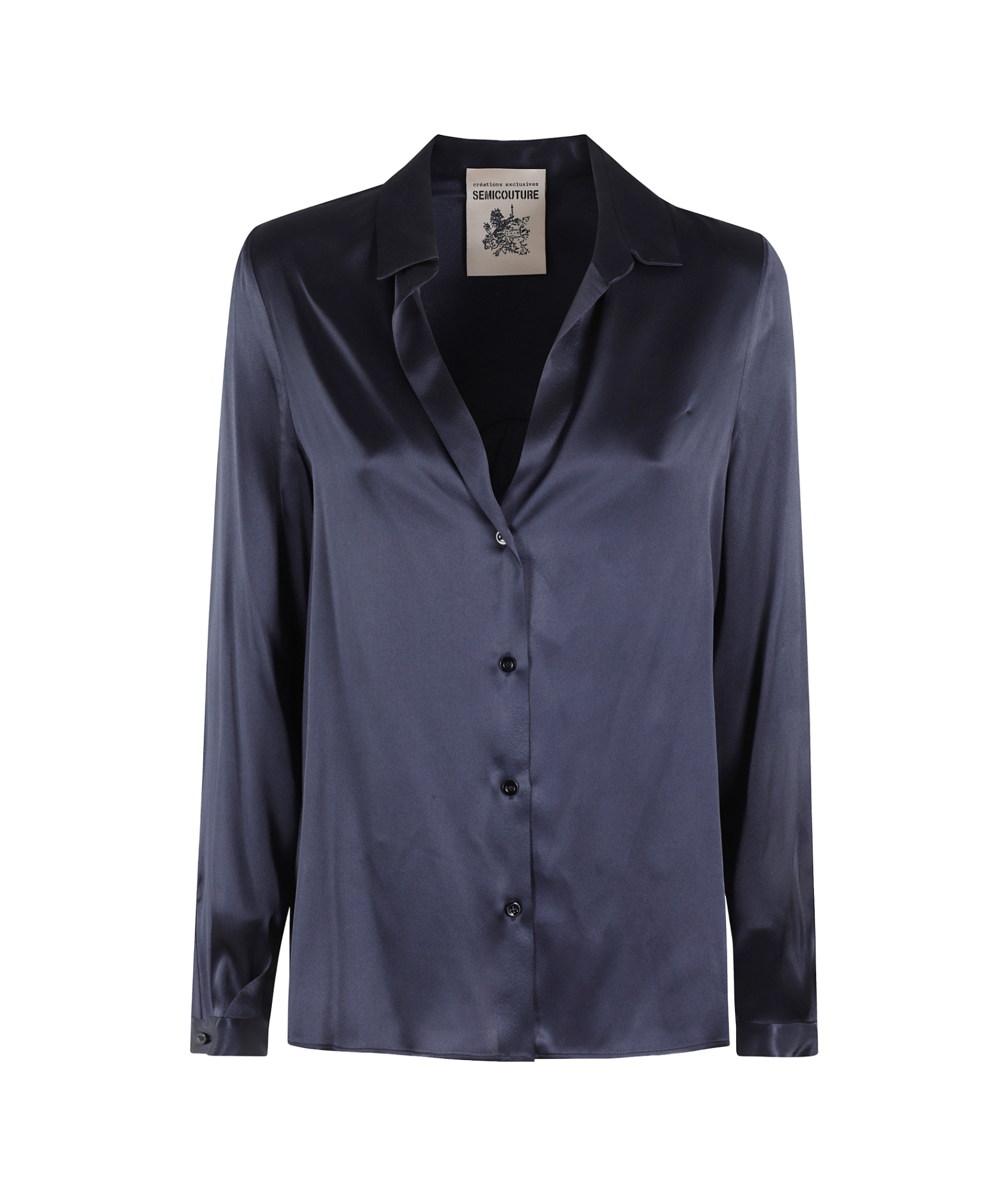 Shop Semicouture Button-up Shirt In Black