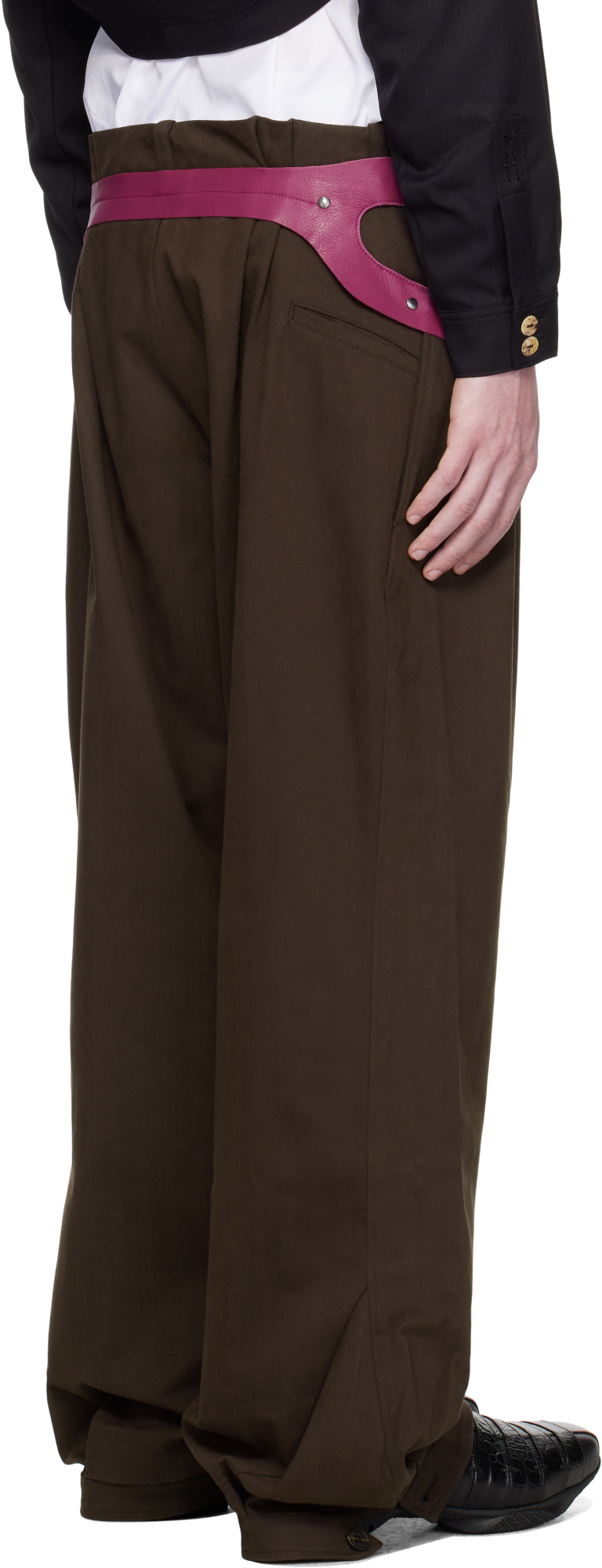 Kiko Kostadinov Belt Loop Casual Pants In Black