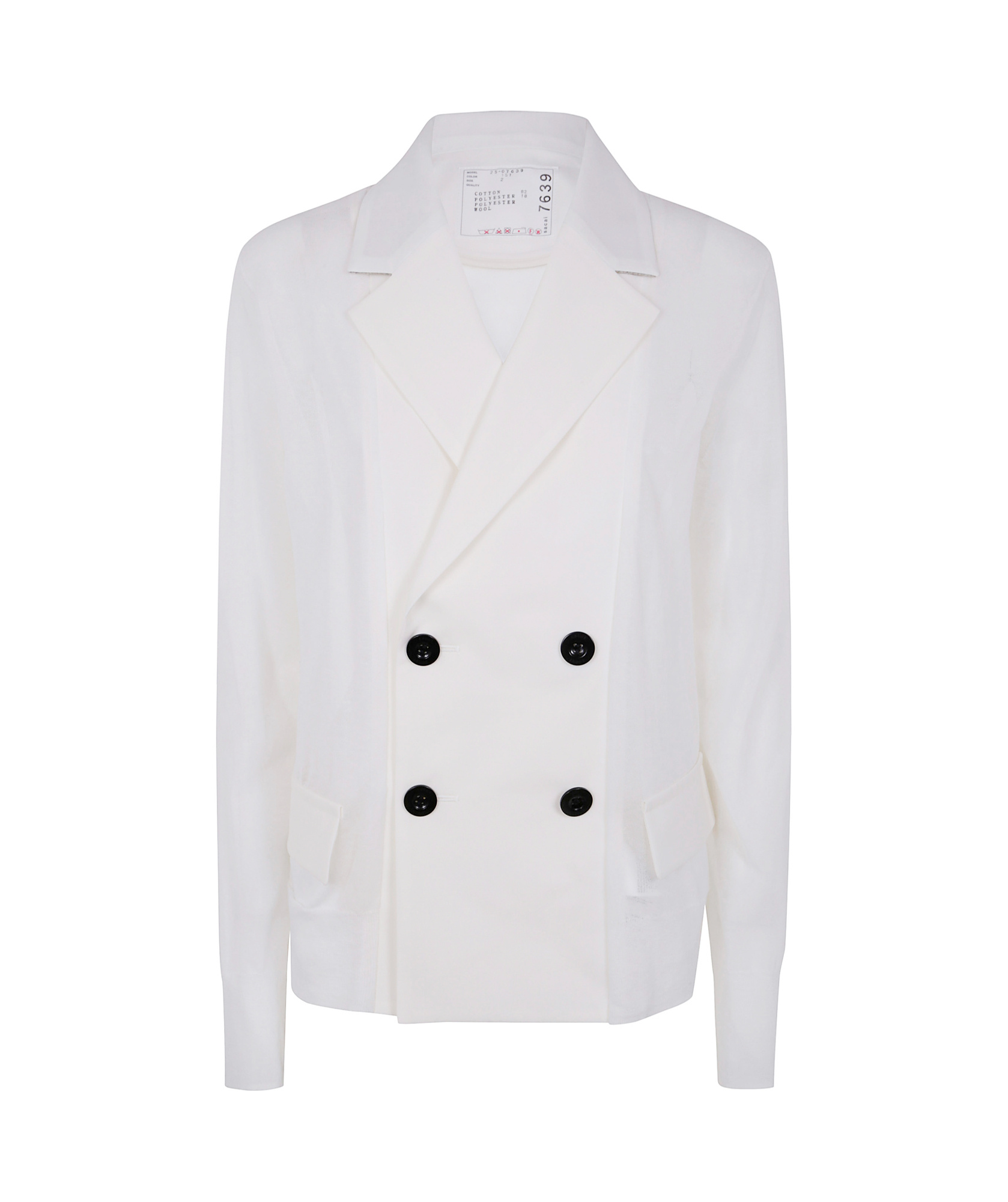 Sacai Suiting X Knit Jacket In White